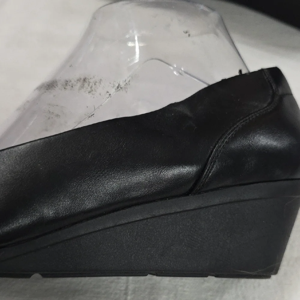 Kim Rogers Memory Foam Women's Wedge Slip-On‎ Shoes Black  Sz 10 GUC *READ*.